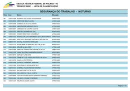 SEGURAN&Ccedil;A DO TRABALHO - NOTURNO