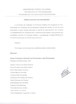 Homologacão das Inscrições - PRPG