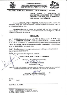 NOMEACAO DE LUIZ SILVA OLIVEIRA GABINETE DO PREFEITO