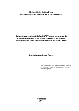 Aplica&ccedil;&atilde;o do modelo ORYZA-DSSAT para a estimativa da