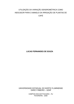 utiliza&ccedil;&atilde;o da varia&ccedil;&atilde;o dendrom&eacute;trica como indicador para o