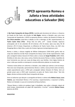 &iacute;ntegra em pdf SPCD apresenta Romeu e Julieta e leva atividades