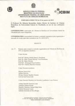 Portaria 02-2015 - Instituto de Ciências Biomédicas