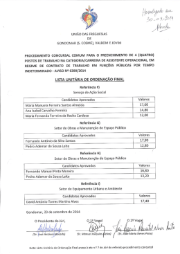 Lista - Assistentes Operacionais