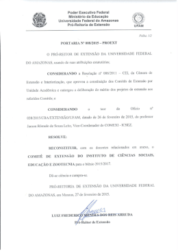 Proext Reconstitui o Comexi de Parintins