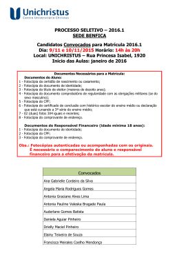Classificados – Campus Benfica