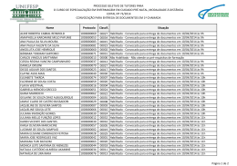 PROCESSO SELETIVO DE TUTORES PARA O CURSO