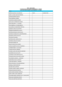DRE - ARAGUA&Iacute;NA COORDENA&Ccedil;&Atilde;O DE ENSINO FUNDAMENTAL