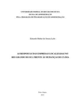Eduardo Baltar de Souza Le&atilde;o AS RESPOSTAS DAS EMPRESAS