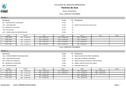 Horários de Aula