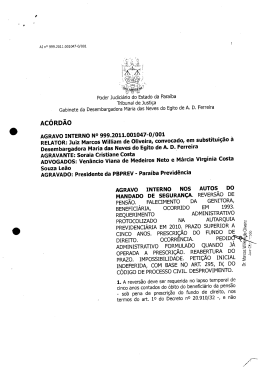 AC&Oacute;RD&Atilde;O - Tribunal de Justi&ccedil;a da Para&iacute;ba