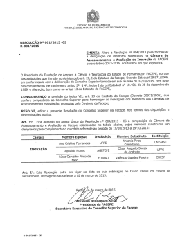 REsoLuçÃo No 001/2015 -cs