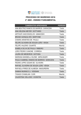 Aprovados 2&ordm; ano EF