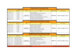 Plant&atilde;o Noturno Promotorias C&iacute;veis Plant&atilde;o Noturno Promotorias