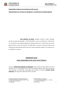 EXCELENT&Iacute;SSIMO SENHOR JUIZ DE DIREITO DA