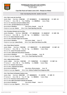 FEDERAÇÃO PAULISTA DE FUTEBOL