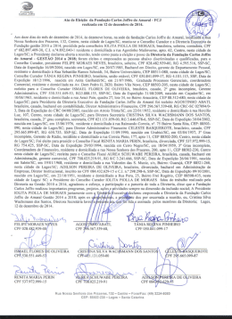 Ata de Eleição - fundação carlos joffre