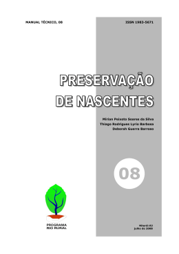 Preservação de Nascentes - Pesagro-Rio