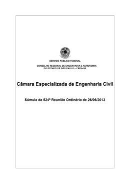 Câmara Especializada de Engenharia Civil - Crea-SP