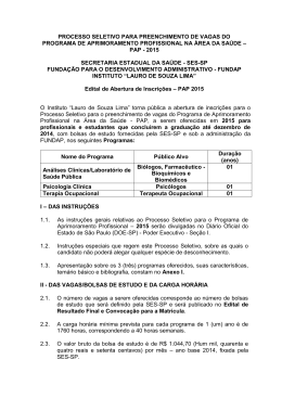 Edital - Instituto Lauro de Souza Lima