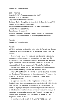 Tribunal de Contas da União Dados Materiais: Acórdão 317/97