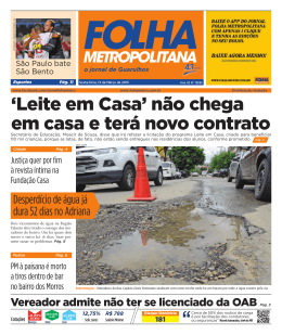 + VEJA MAIS - Folha Metropolitana