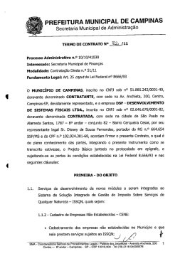 Ver contrato - Prefeitura Municipal de Campinas