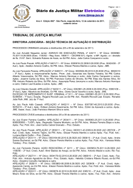 Diário da Justiça Militar Eletrônico