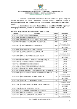A Comiss&atilde;o Organizadora do Concurso P&uacute;blico n&ordm; 001/2013 para o