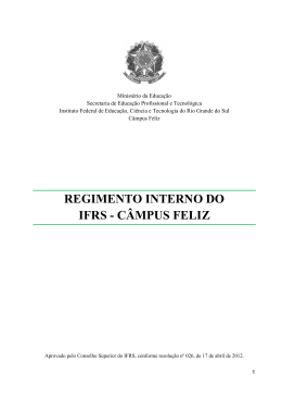 REGIMENTO INTERNO DO IFRS