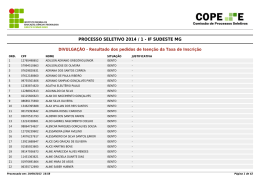 PROCESSO SELETIVO 2014 / 1