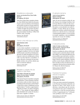 livros - Revista Pesquisa FAPESP
