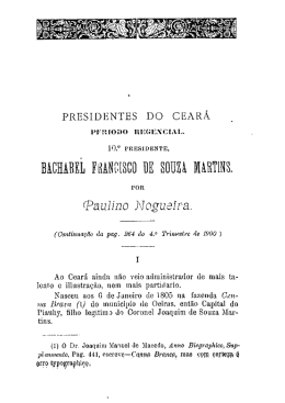Presidentes do Cear&aacute; - Per&iacute;odo Regencial