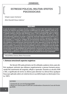 Estresse policial militar: efeitos psicossociais - Pag. 241-250