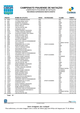 Confira a lista dos 49 novos recordes estaduais