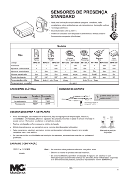 SENSORES DE PRESENÇA