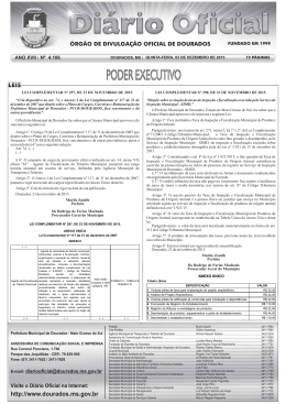 do arquivo - Di&aacute;rio Oficial da Prefeitura Municipal de