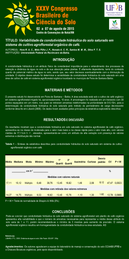 ""I/Lci&ecirc;ncia do Solo .