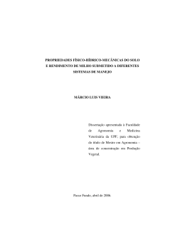Propriedades f&iacute;sico-h&iacute;drico-mec&acirc;nicas do solo e