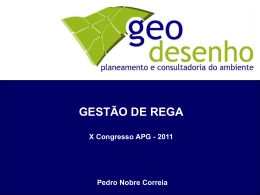GESTÃO DE REGA - Associação Portuguesa de Greenkeepers