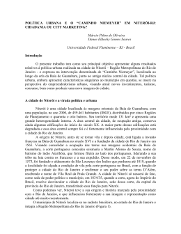 POL&Iacute;TICA URBANA E O &ldquo;CAMINHO NIEMEYER&rdquo; EM NITER&Oacute;I
