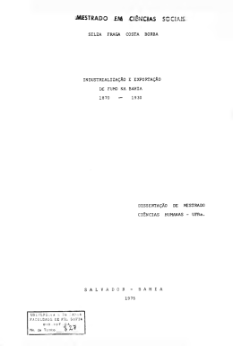1 - PPGH - UFBA - Universidade Federal da Bahia