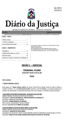 DJ 3513 - Tribunal de Justi&ccedil;a do Estado do Tocantins