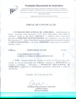 (V&aacute;rios Cargos) - (FEA 001-2012)