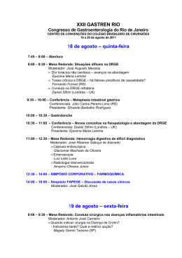 XXII GASTREN-RIO - Programa Científico - 13.05.2011
