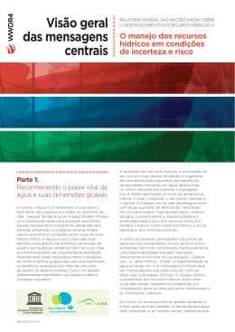 Vis&atilde;o geral das mensagens centrais do relat&oacute;rio mundial