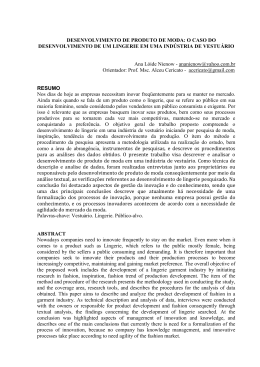 DESENVOLVIMENTO DE PRODUTO DE MODA: O CASO
