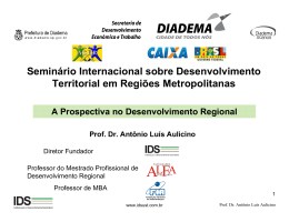 Semin&aacute;rio Internacional sobre Desenvolvimento Territorial em