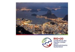 Conferência Rio+20 - Ministério da Agricultura