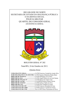 POL&Iacute;CIA MILITAR QUARTEL DO COMANDO